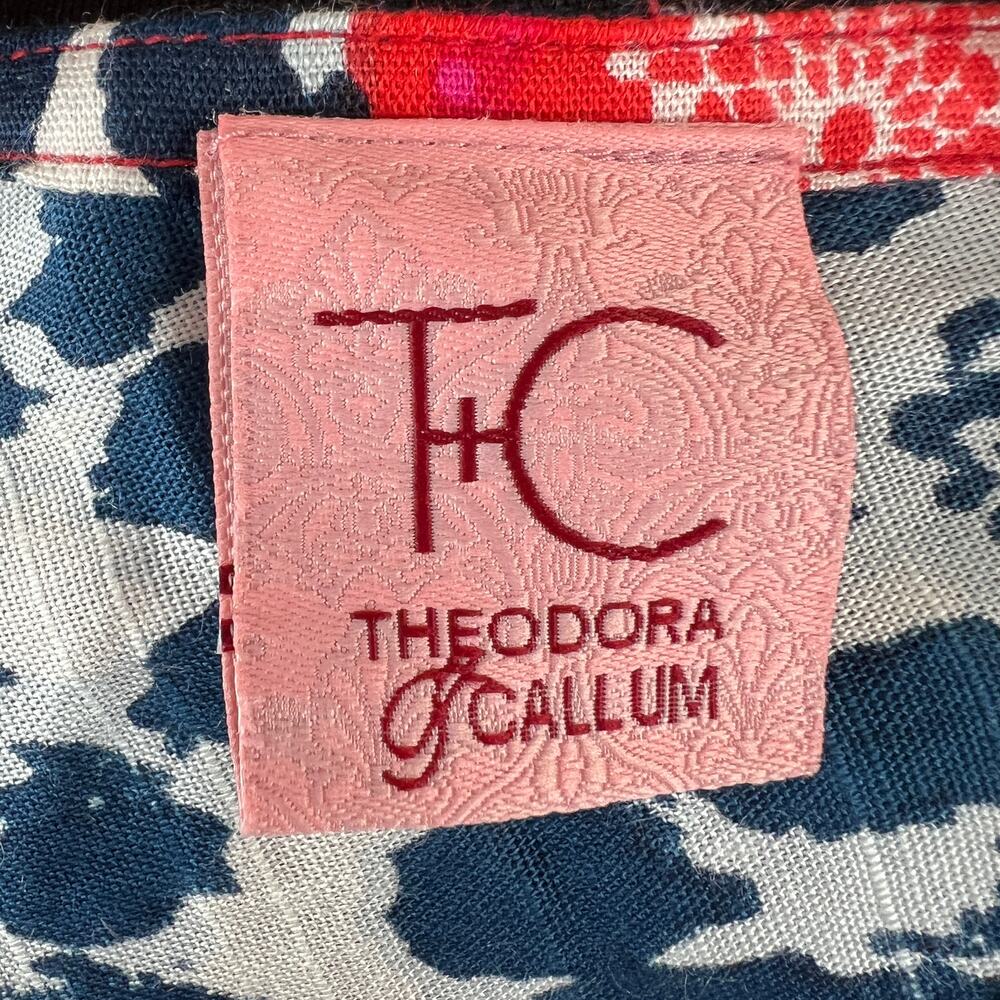 T+C Theodora & Callum Leopard Print Kaftan Red V-… - image 6